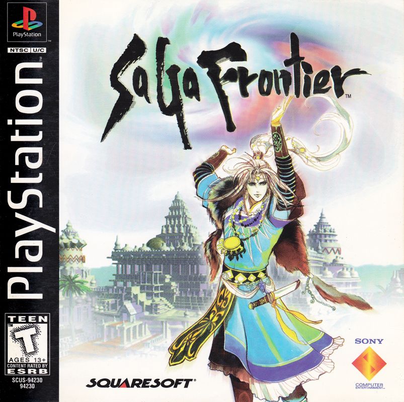 SaGa Frontier box art for Playstation